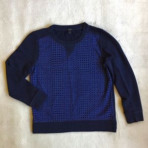 J. Crew Eyelet Sweatshirt